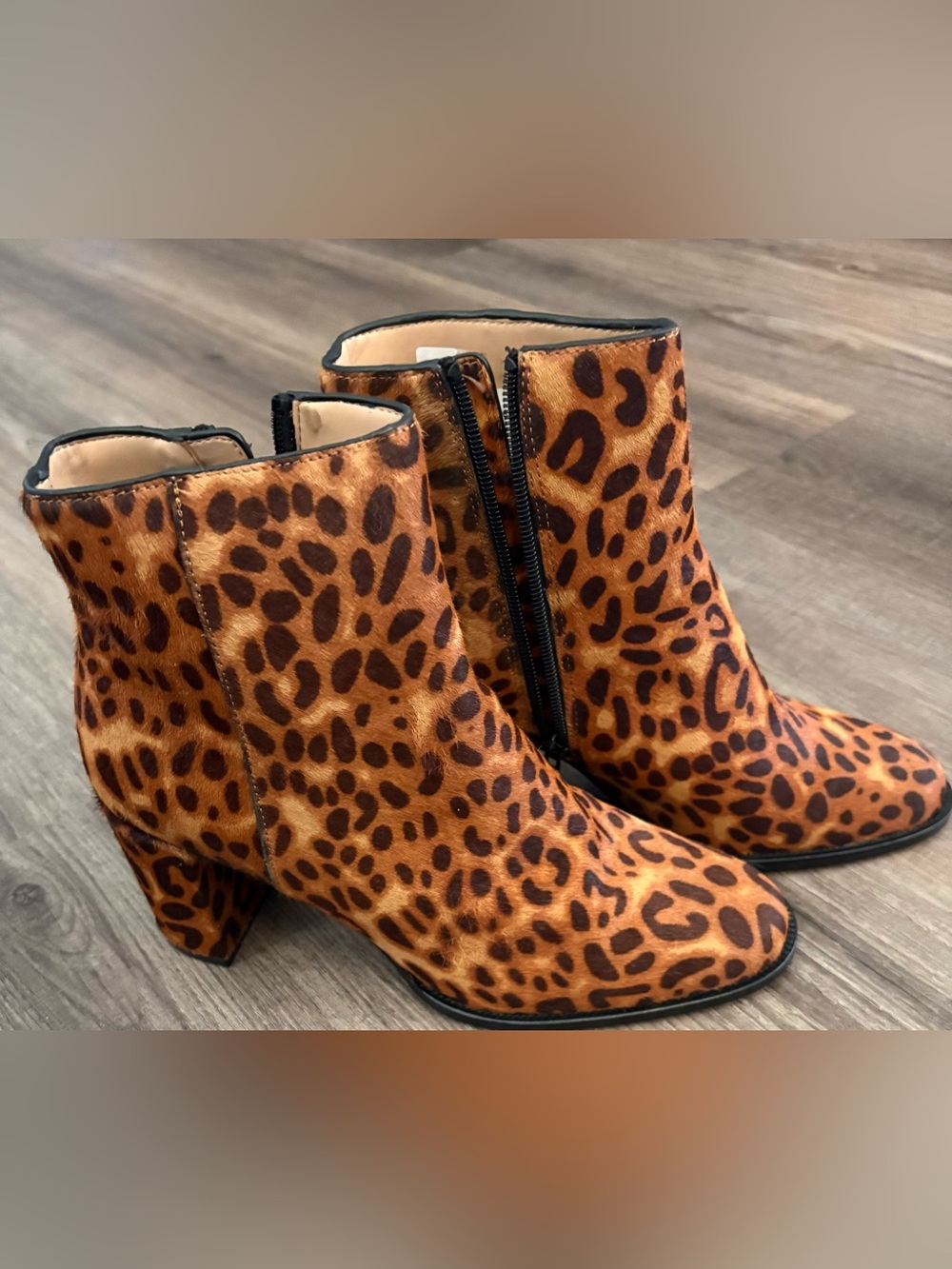 Steve Madden Leopard-Print Ankle Booties - Brown/Black